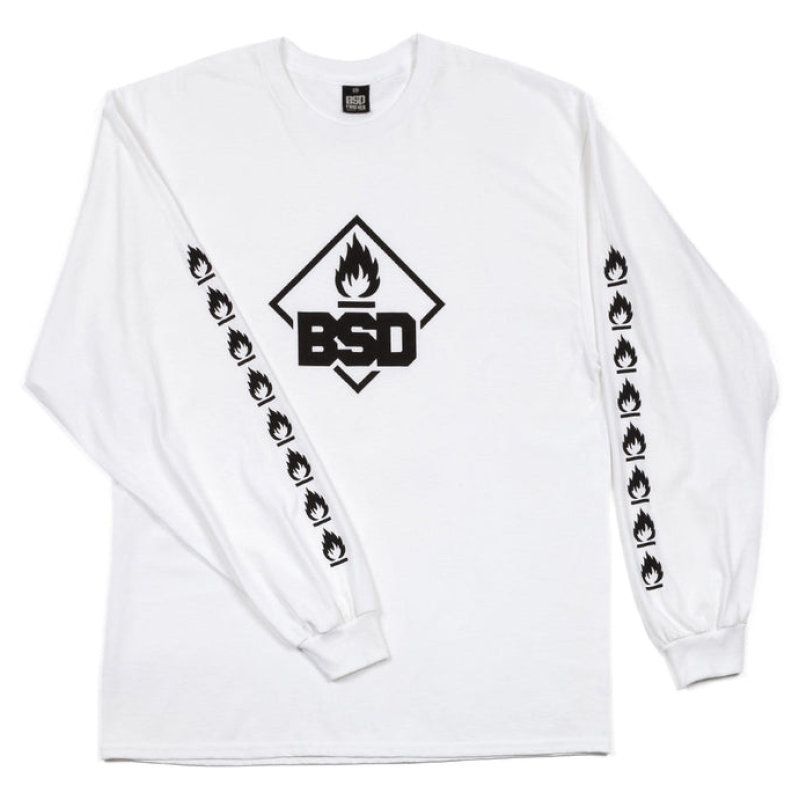 BSD Roastin L/S Shirt, White, XX-Large